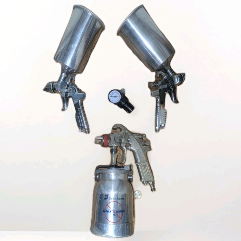 Silver Spray Gun Set